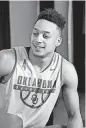  ?? [PHOTO BY ?? Oklahoma junior center Jamuni McNeace is working to add physicalit­y into his game this season.