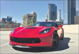  ?? Jerome Adamstein
Los Angeles Times ?? THE NEW CORVETTE Z06 evokes the spirit of yesterday’s muscle cars — when vehicles were tested not by Consumer Reports but at the drag strip.