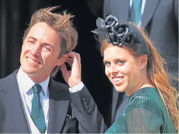 ??  ?? WELCOME TO THE WORLD: Princess Beatrice and her husband Edoardo Mapelli Mozzi.