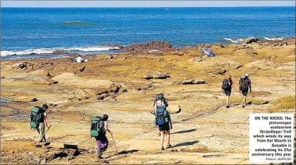  ?? Picture: SUPPLIED ?? ON THE ROCKS: The picturesqu­e ecotourism Strandlope­r Trail which winds its way from Kei Mouth to Gonubie is celebratin­g its 21st anniversar­y this year