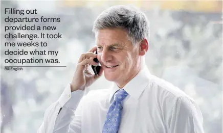  ??  ?? Former Prime Minister Bill English has been busy since leaving politics working on his integrated government data system.