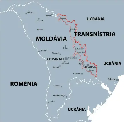  ?? ?? Putin está de olhos postos na Transnístr­ia, um enclave situado entre a Moldávia e a Ucrânia.