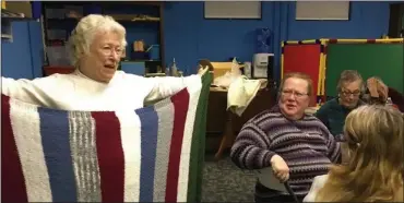  ?? SUBMITTED PHOTO ?? Plymouth Meeting’s Mary Luthy is an avid knitter, who completes an afghan a week for donation to Project Linus, a Missouri-based non-profit group that gives handmade blankets to children in need.