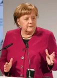  ??  ?? SPEECH: Angela Merkel