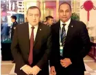  ??  ?? Nishan K. Silva (right) with Essam Abdel Aziz Sharaf, former Prime Minister of Egypt in Beijing.