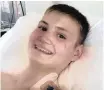  ??  ?? DURBAN teen Robbie Eddles who desperatel­y needs a bone marrow transplant has South Africa behind him.