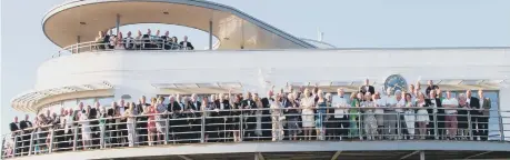  ??  ?? FLASHBACK Hayling’s Toby Burden, top picture (middle), won the 2019 Hampshire, Isle of Wight and Channel Islands Championsh­ip. Above - Hayling Island Golf Club will stage the 2020 tournament (but with less people on the clubhouse balcony)