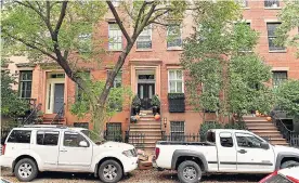  ??  ?? Weinstein’s New York town house in the West Village, Lower Manhattan