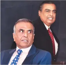  ?? FILE PHOTOS ?? FACE OF TELECOM RIVALRY Mukesh Ambani and Sunil Bharti Mittal ( left)