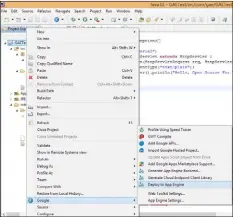  ??  ?? Figure 7: Deploy Applicatio­n to GAE from Eclipse