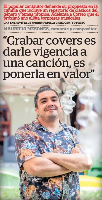 “Grabar covers es darle vigencia a una canción, es ponerla en valor ...