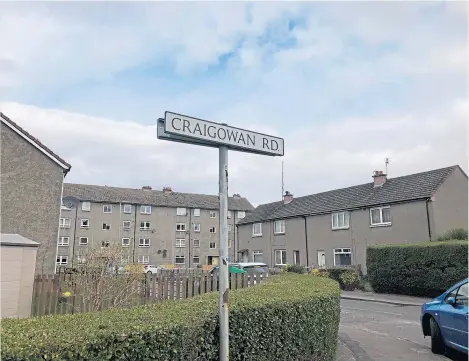  ??  ?? Craigowan Road was one area where teenage girls were reportedly approached by two men in a silver vehicle.