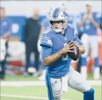  ??  ?? DUANE BURLESON | APWITH QB MATTHEW STAFFORD leading the offense and new coach Matt Patricia overseeing the defense, the Lions may have a chance to take steps forward.