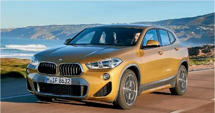  ?? SUPPLIED ?? It’s an X1 (and therefore also a Mini) underneath, but X2 puts a new spin on BMW’s SUV-coupe styling.