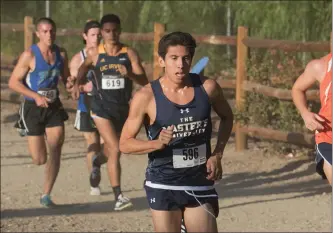  ?? Photo courtesy TMU Athletics ?? Tim Gutierrez, a Hart High graduate, and The Master’s University cross-country team have their home event this Saturday at Central Park in Saugus.