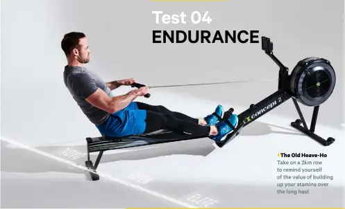  ??  ?? The Old Heave-Ho
Take on a 2km row to remind yourself of the value of building up your stamina over the long haul