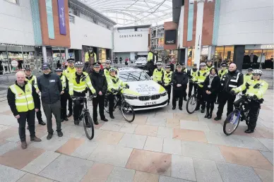  ??  ?? The big launch Police kick off the campaign at Ayr Central