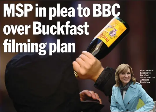  ??  ?? Fiona Bruce is heading to Buckfast Abbey with the Antiques Roadshow