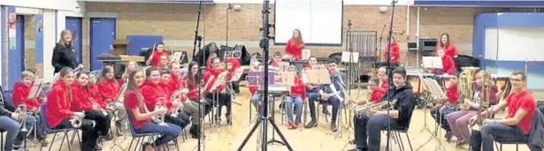  ??  ?? Rhondda Fach Youth Band – which was formed in October 2014