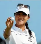  ?? Photo: GETTY IMAGES ?? Lydia Ko celebrates her first holein-one.