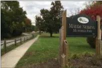  ?? RICHARD PAYERCHIN — THE MORNING JOURNAL ?? Maude Neiding Park sits at 960 Cleveland Ave. It is named for the longtime town librarian of Amherst, who donated the deed for 10 acres that would become the park that bears her name.