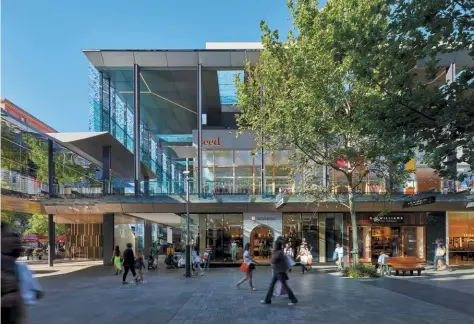  ??  ?? Above — Forrest Chase shopping centre in Perth, designed by Hames Sharley.