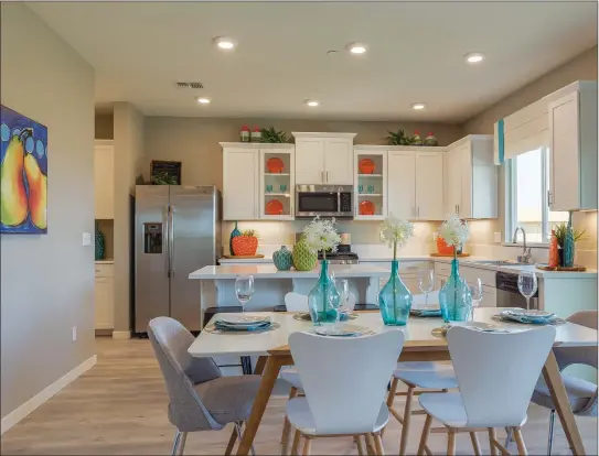  ??  ?? New homes by K. Hovnanian in Merced start in the upper $200,000 range.