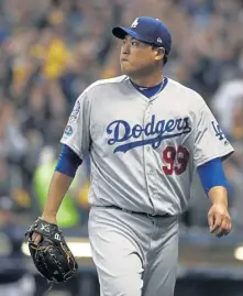  ?? APPHOTO ?? NO ROAD BLOCK: Hyun-jin Ryu will start for the Dodgers in tonight’s Game 2 of the World Series at Fenway.