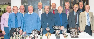  ??  ?? Gents section winners at Perth West End Bowling Club’s awards presentati­on evening.