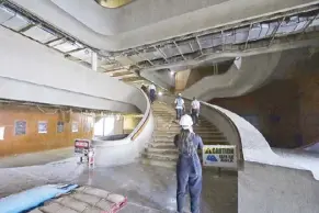  ?? ?? Ongoing rehabilita­tion of the CCP Grand Staircase and Main Lobby