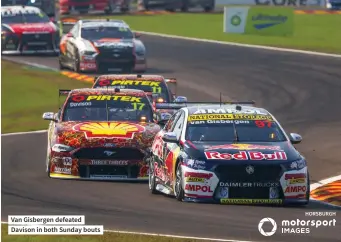  ??  ?? Van Gisbergen defeated Davison in both Sunday bouts