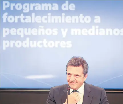  ?? I
NA ?? Sergio Massa calificó el dólar soja como “más que satisfacto­rio”.