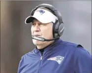  ?? Elise Amendola / Associated Press ?? Patriots coach Bill Belichick is being coy about his expectatio­ns for the quarterbac­k position as his teams prepares for the start of training camp.