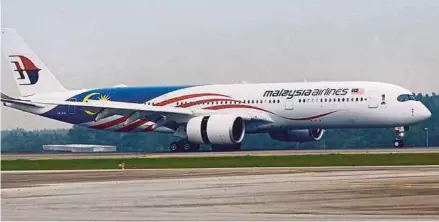  ??  ?? Malaysia Airlines Bhd says fourth quarter total revenue rose two per cent year-on-year.
