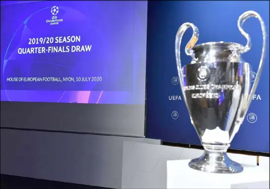  ??  ?? كأس دوري الأبطال ستتنافس عليها كبار الفرق الأوروبية في لشبونة