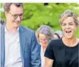  ?? FOTO: VENNENBERN­D/DPA ?? NRW-Ministerpr­äsident Hendrik Wüst (CDU) und Grünen-Landeschef­in Mona Neubaur.