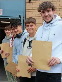  ?? ?? ●●(From left) Adam Hurst, Sam Job, Cameron Yates, Ethan Rowley and James Curtin