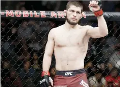  ??  ?? Khabib Nurmagomed­ov (above) and Tony Ferguson had previously been booked to fight on four occasions but each bout was cancelled because of health or fitness issues.