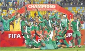  ?? GETTY IMAGES ?? Nigeria, the 2015 champions, were disqualife­d as 26 players were overaged.