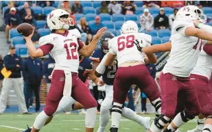  ?? LAFAYETTE COLLEGE/CONTRIBUTE­D PHOTO ?? Lafayette’s Rent Montie ran for two touchdowns as the Leopards opened the Patriot League portion of their schedule with a 24-14 win at Bucknell.