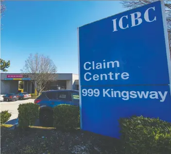  ?? FRaNCIS GEORGIAN/FILES ?? ICBC crash data shows that new residents represent a higher risk for the first three years of driving in B.C. and therefore the model applies a risk premium for that period of time.