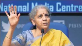  ?? BLOOMBERG ?? Union finance minister Nirmala Sitharaman said the government was strengthen­ing state-owned enterprise­s for India’s growing aspiration­s.