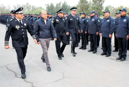  ?? Cortesía Gobierno del Estado ?? El mandatario estatal supervisó a los elementos del operativo “Invierno Seguro 2018”, en el Parque Tangamanga I, a fin de garantizar el tránsito seguro de miles de visitantes y migrantes que vienen de Estados Unidos .