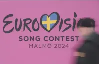  ?? (Tom Little/Reuters) ?? A SIGN FOR the 2024 Eurovision Song Contest in Malmo, Sweden.