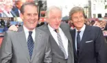  ?? JON FURNISS/INVISION/AP FILES ?? Hugh Hudson is flanked by ‘‘Chariots of Fire’’ stars Ben Cross (left) and Nigel Havers in 2012 in London.