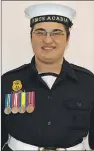  ?? CAPE BRETON POST ?? Nikolas Starzomski poses for a photo before a Royal Canadian Sea Cadet program session at Victoria Park in Sydney recently. The 17-year-old Howie Centre resident is going to the U.K. later this month to sail on the tall ship TS Royalist after being...