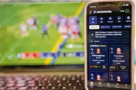  ?? ?? PrizePicks, which runs interactiv­e fantasy sports in New York, offers a contest that allows users to pay “entry fees” in hope of winning a prize based on at least two athletes performanc­es.