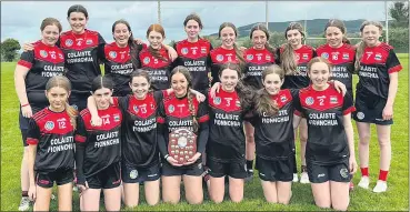  ?? ?? MUNSTER BLITZ WINNERS: Coláiste Fionnchua’s 1st and 2nd year camogie team.