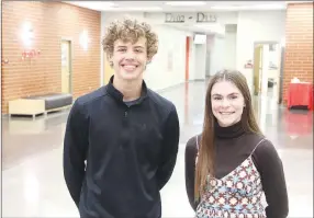  ?? LYNN KUTTER ENTERPRISE-LEADER ?? Farmington High seniors Weston Sills and Catherine Warren have advanced to be named finalists for the National Merit Scholarshi­p program. The seniors are among 15,000 finalists named across the country by the National Merit Scholarshi­p Corporatio­n, the nonprofit organizati­on that operates the college scholarshi­p award program.