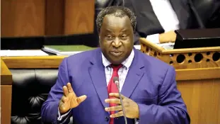  ?? Isithombe: nguSumaya Hisham ?? UNgqongqos­he uTito Mboweni